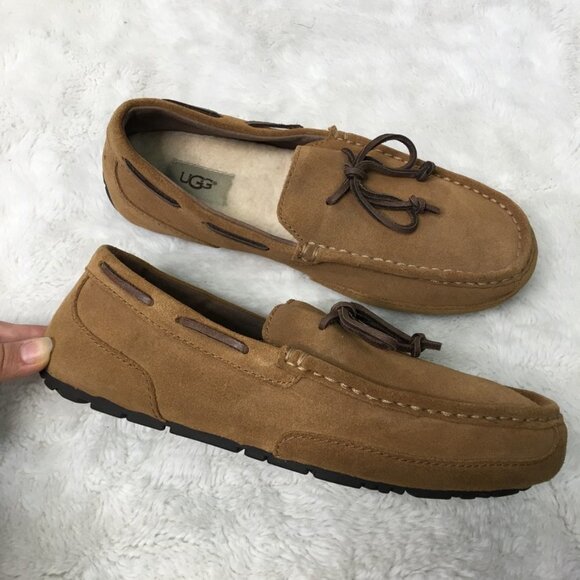 UGG 1005350 Men\'s Slip On Moccasin Loafers Chestnut Brown Suede Shoes Size 8 main image 5